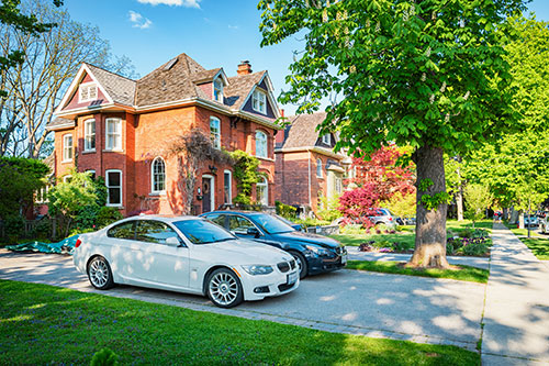 car delivery to a suburb home car delivery to a suburb home