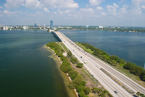 miami freeway over the ocean